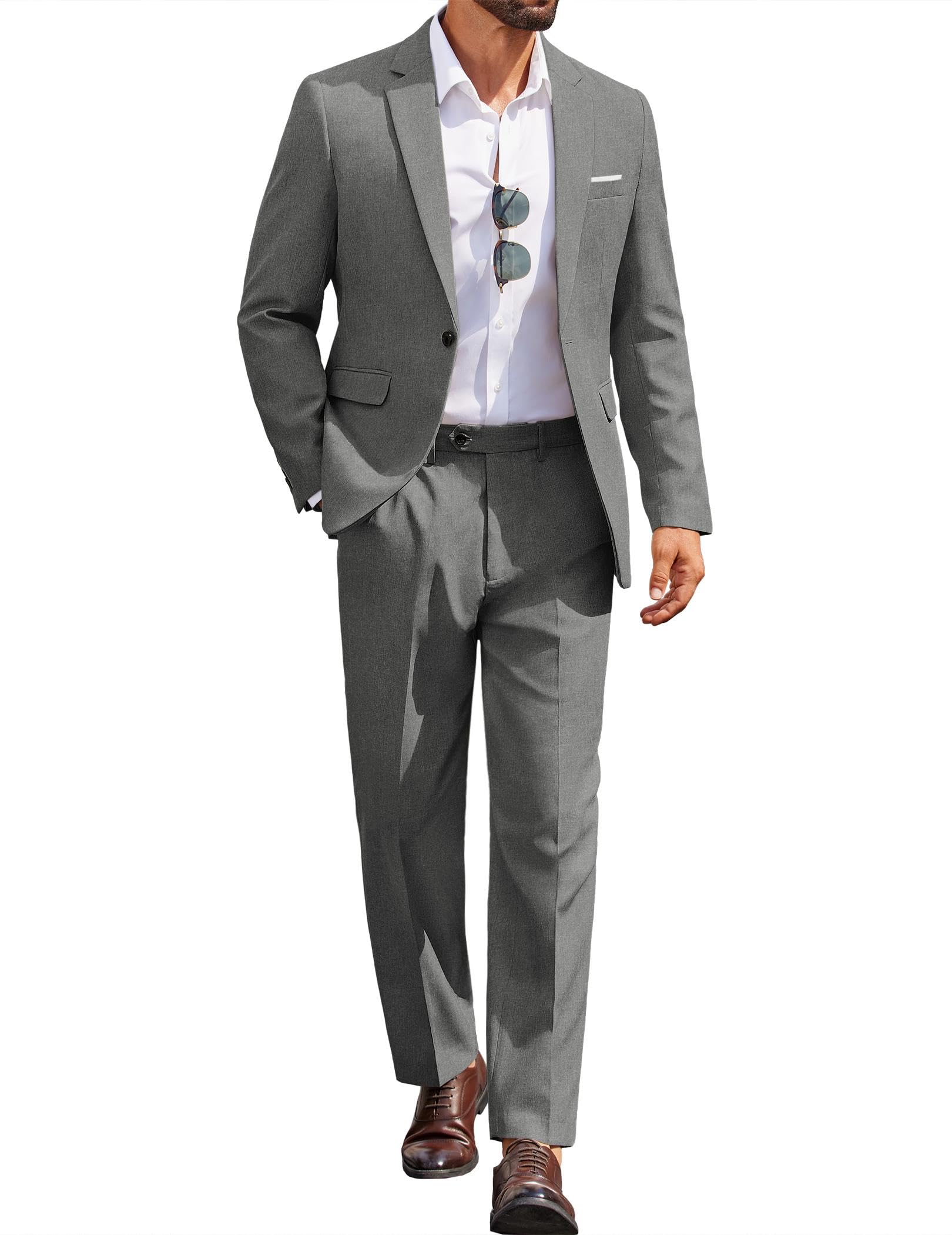 COOFANDY Classic Fit 2 Piece Suit