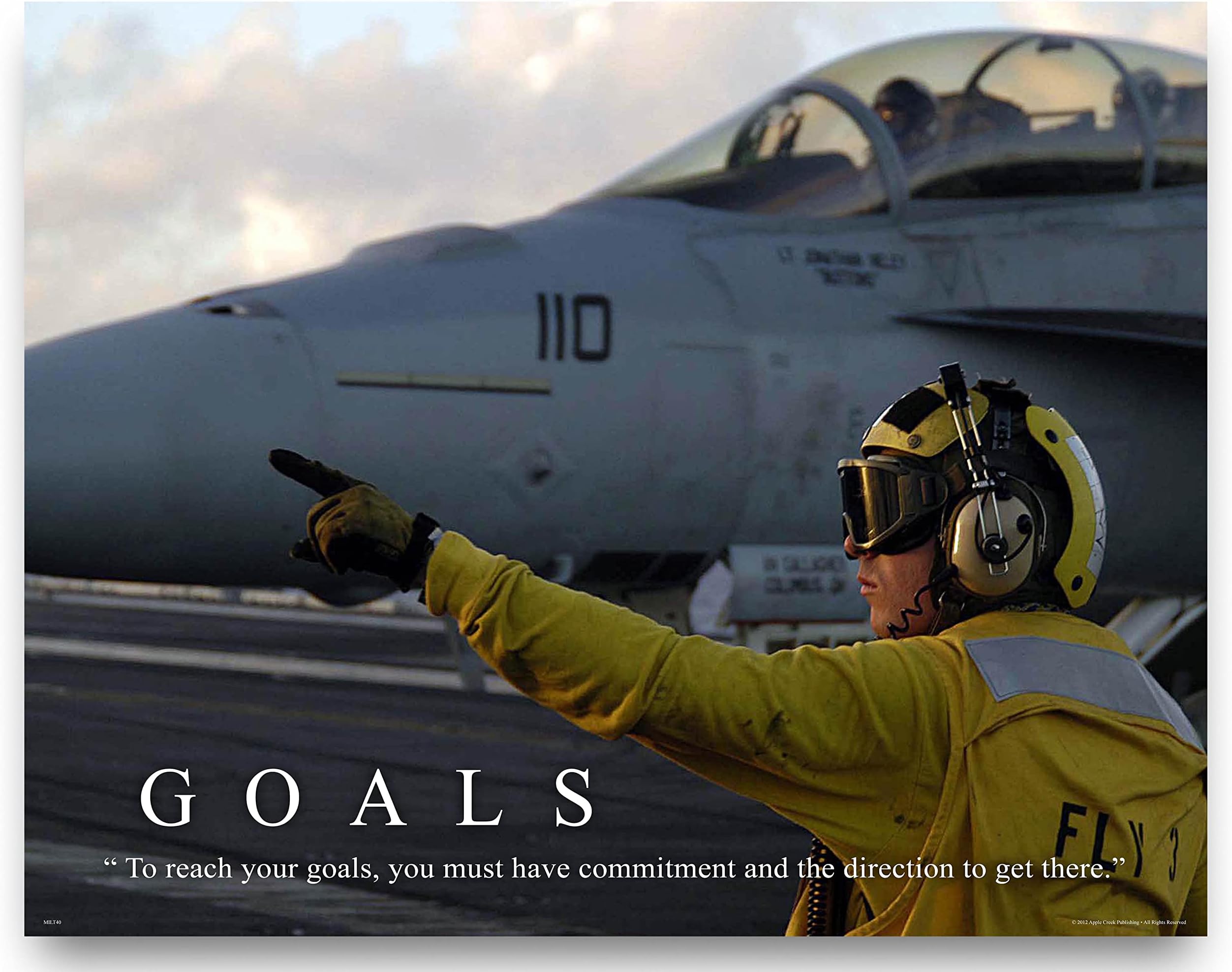 Apple Creek Military Motivational Poster Art Print 11x14 US Navy Air Force Fighter Jets Pilot Planes Academy