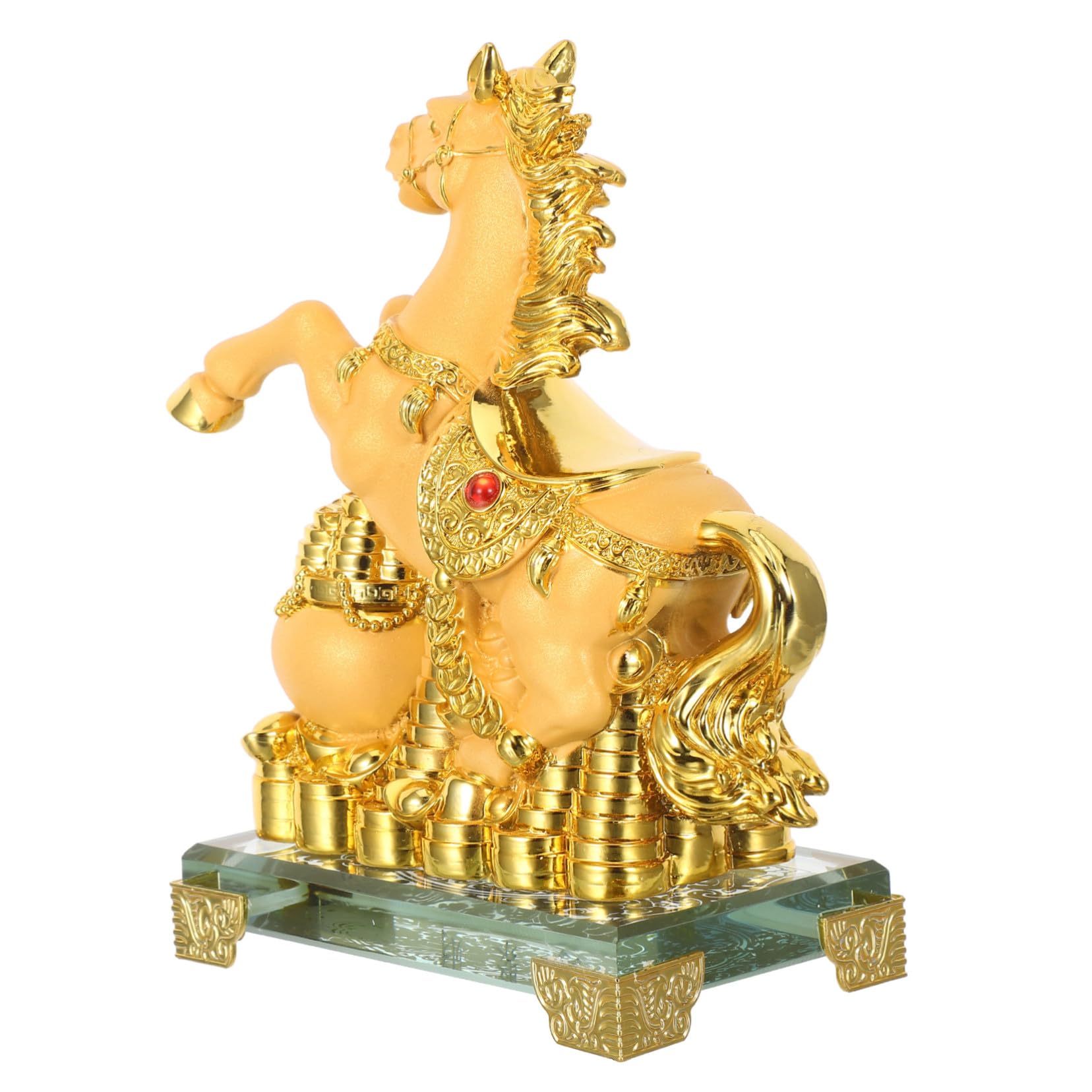 Statue de cheval en résine veloutée 115x70x160 mm, sculpture animale design 2026