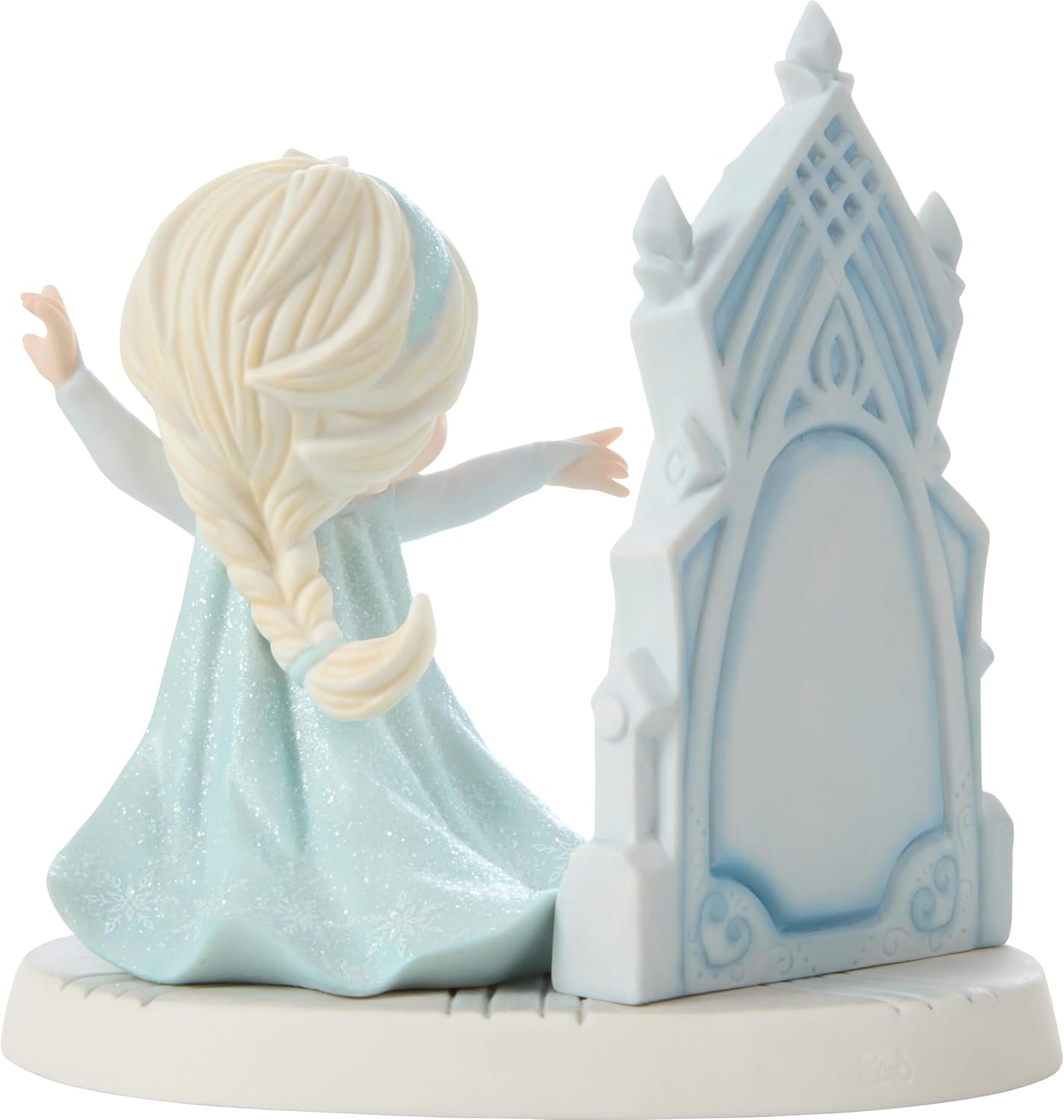 Precious Moments 252015 Disney Frozen Let Your Love Shine Through Elsa Bisque Porcelain Mirror Figurine, Princess Elsa Figurine with Glass Mirror, Disney Showcase Collectible