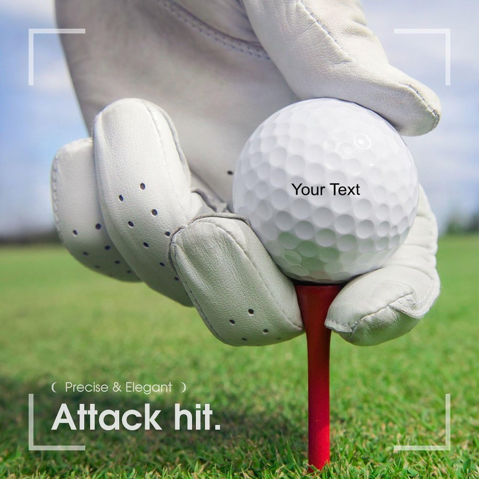 Personalisierte Golfbälle mit Wunschtext Gravur Golfball, softe Golfbälle mit maximaler Reichweite, Dieser Ball kennt Dein Handicap