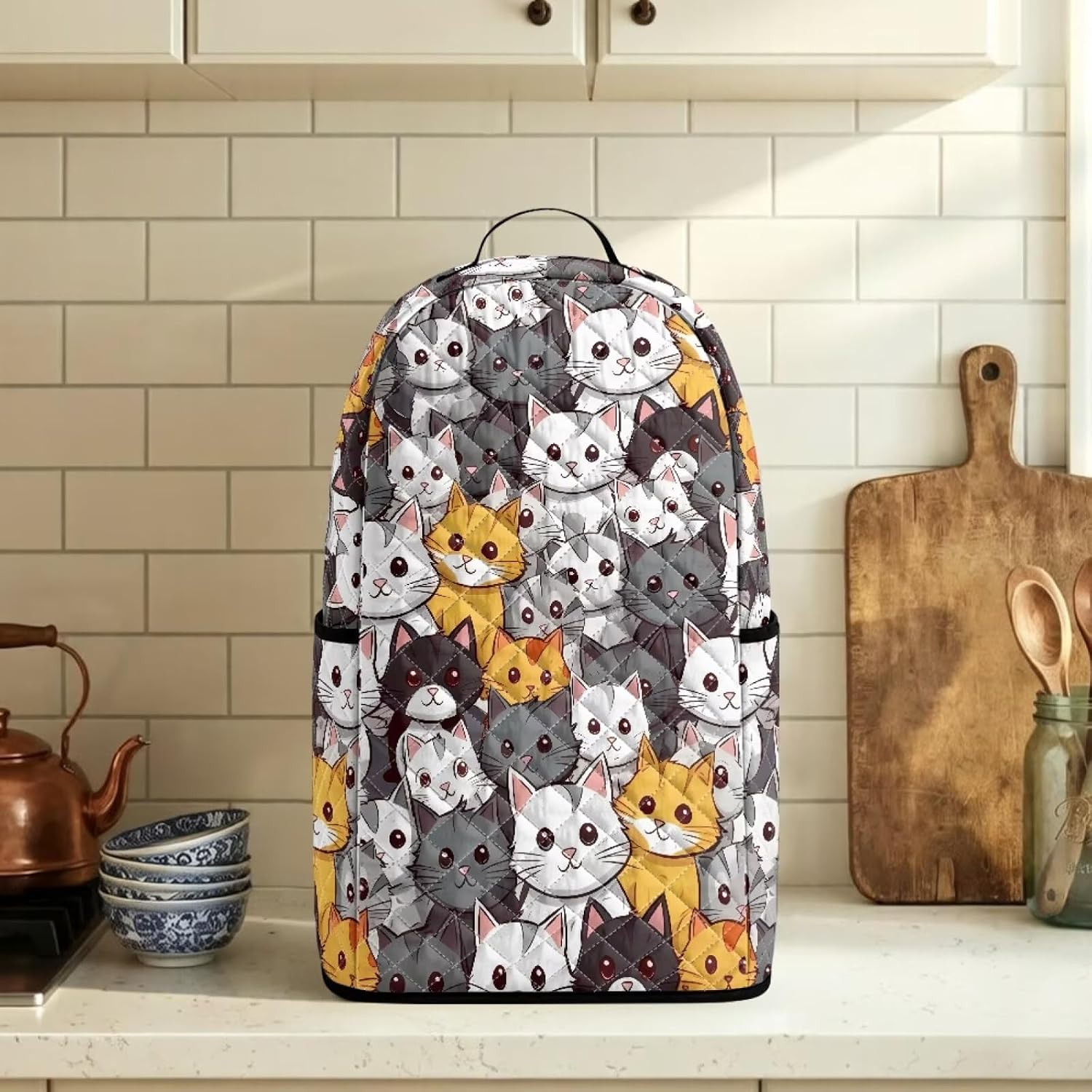 Talayituse Cute Cartoon Cat Print Kitchen Blender Dust Cover image 5