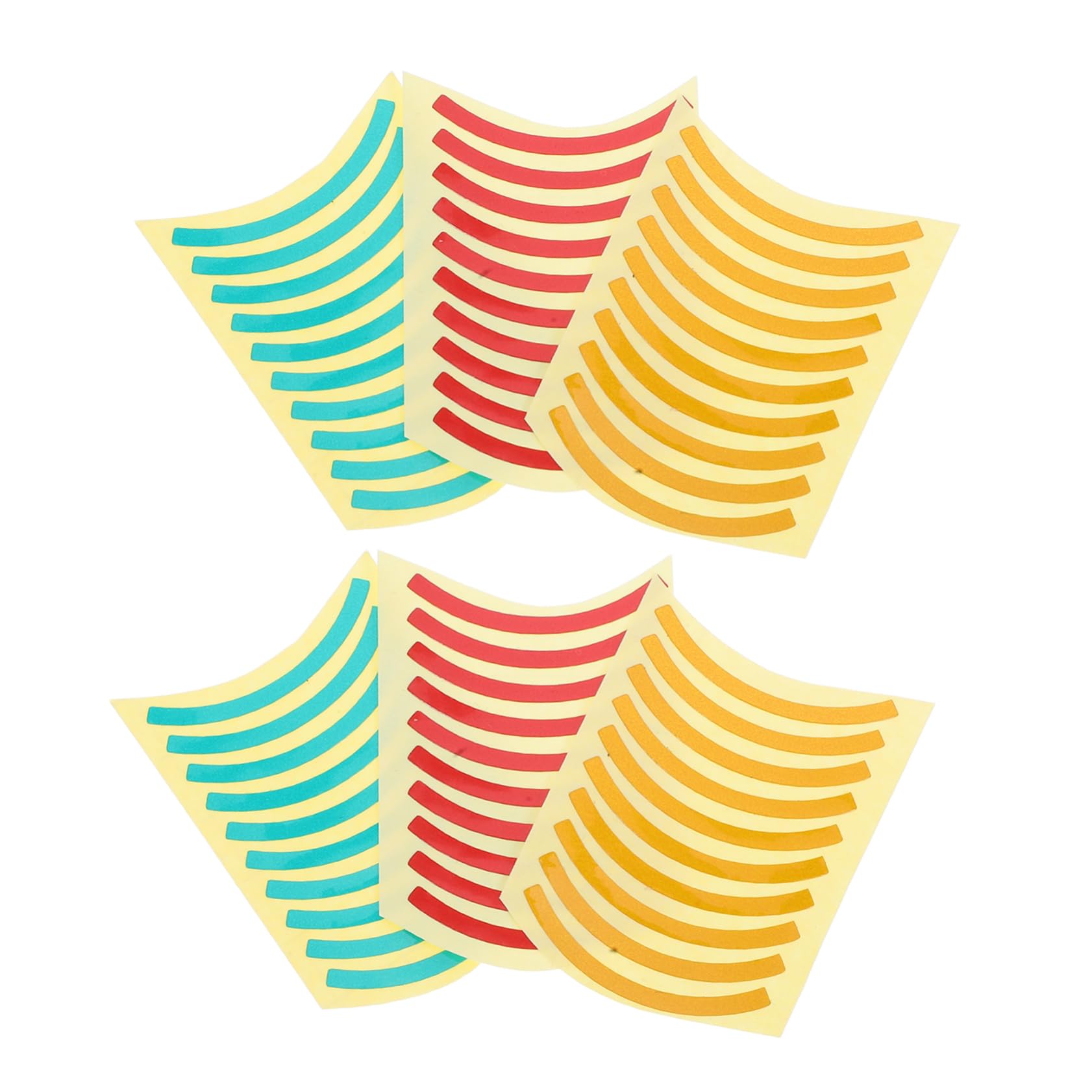 OSOLADY 60pcs Reflective Pressure Gauge Identification Stickers Waterproof Quarter-circle Safety Tags for Easy Pressure Reading