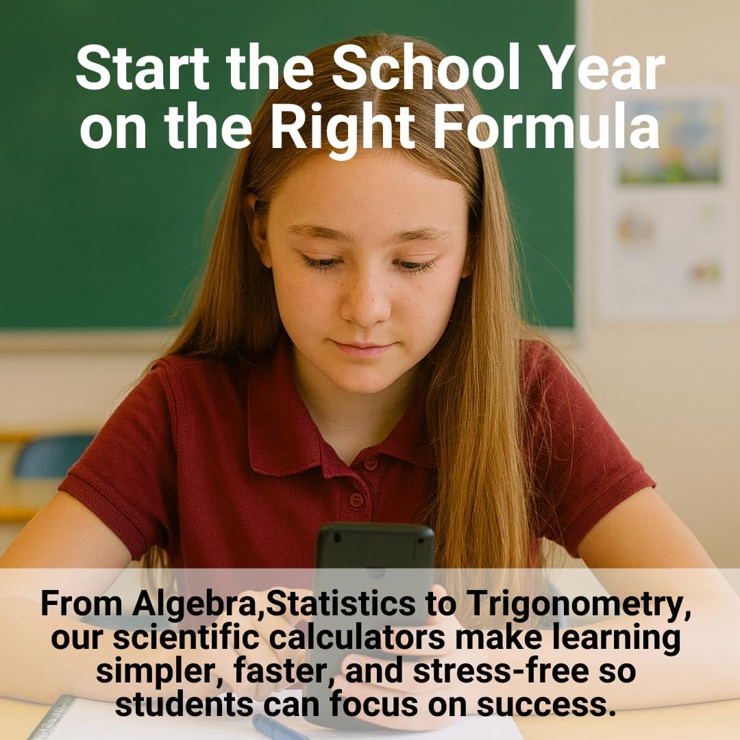 SC 216 Non Graphing Scientific Calculator for School by Red Star Tec (6 Pack Bundle)