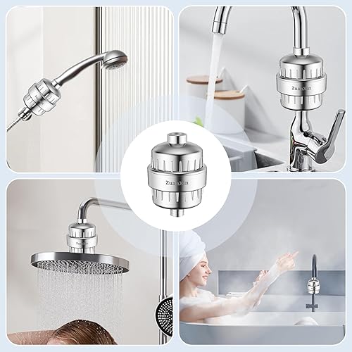 Miniatura 8 de Filtro de ducha, filtro de cabezal de ducha de alto rendimiento de 12 etapas para agua dura, reduce el cloro, elimina el 99.99% de impurezas y
