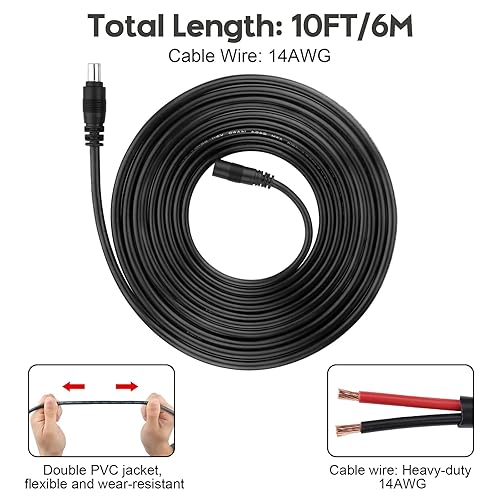 Vista 19 de Adaptador solar divisor de 0.315 in, DC8mm hembra y macho Combiner Cable adaptador divisor en Y para panel solar, estación de energía portátil