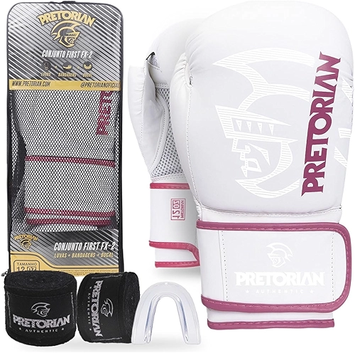 Luva de Boxe e Muay Thai FX2 Pretorian + Protetor Bucal + Bandagem 2.8M