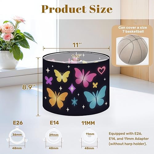 Miniatura 2 de Lamp Shade butterfly y2k futuristic aesthetic figure collection neon abstract Drum Lamp Shades for Table Lamps Floor Lamps Pendant Light 8.9"x11"