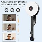 POHO 4K Webcam avec lumière, Webcam pour PC, Une focalisation sans sens, Ultra HD 4k/30FPS,Webcam pour Ordinateur portable, Web Cam pour Zoom, Skype, YouTube & Courroie (Noir)