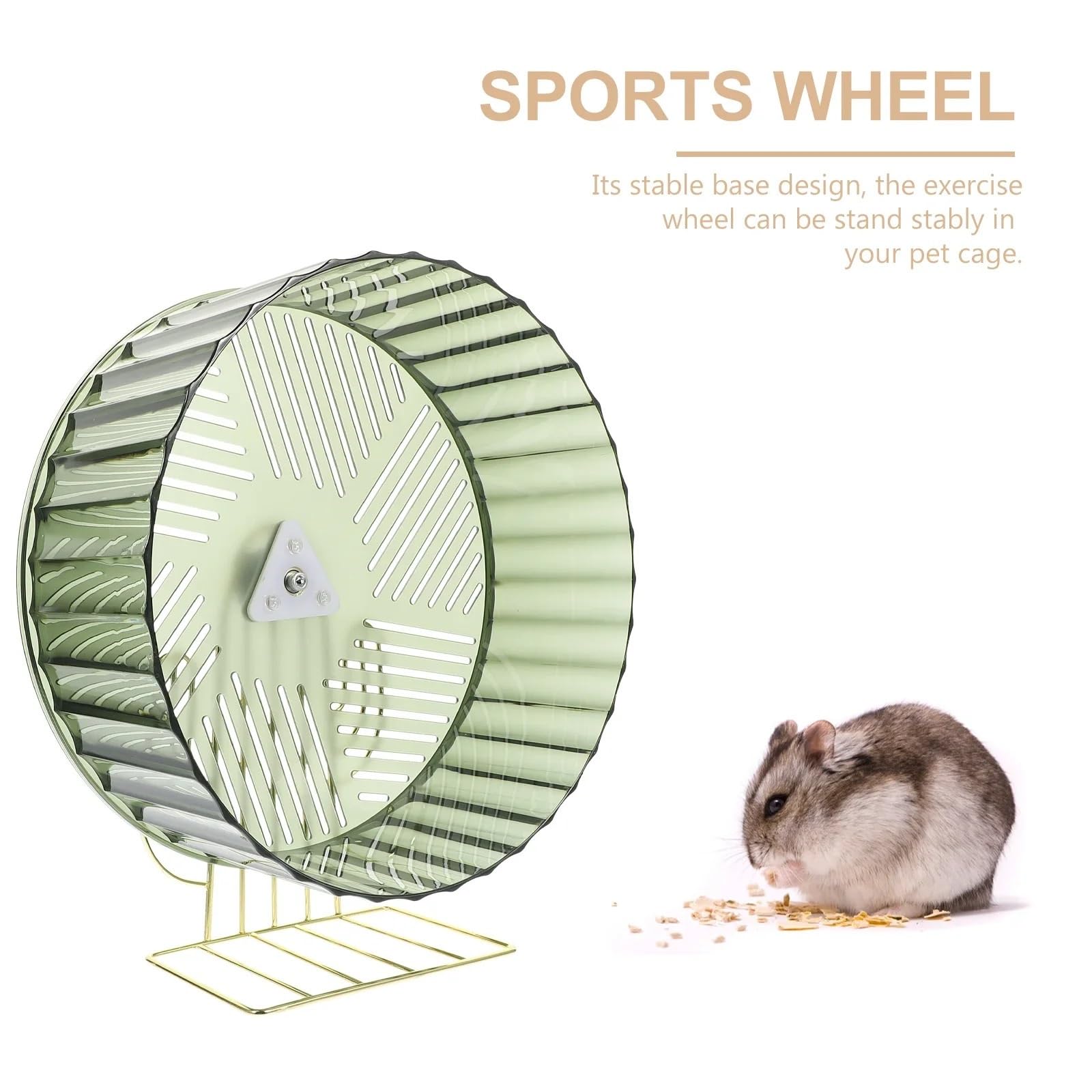 Rueda Hamster Ejercicio Silencioso Correr Rata Animal Ruedas Jaula Animales para Mascotas(White)