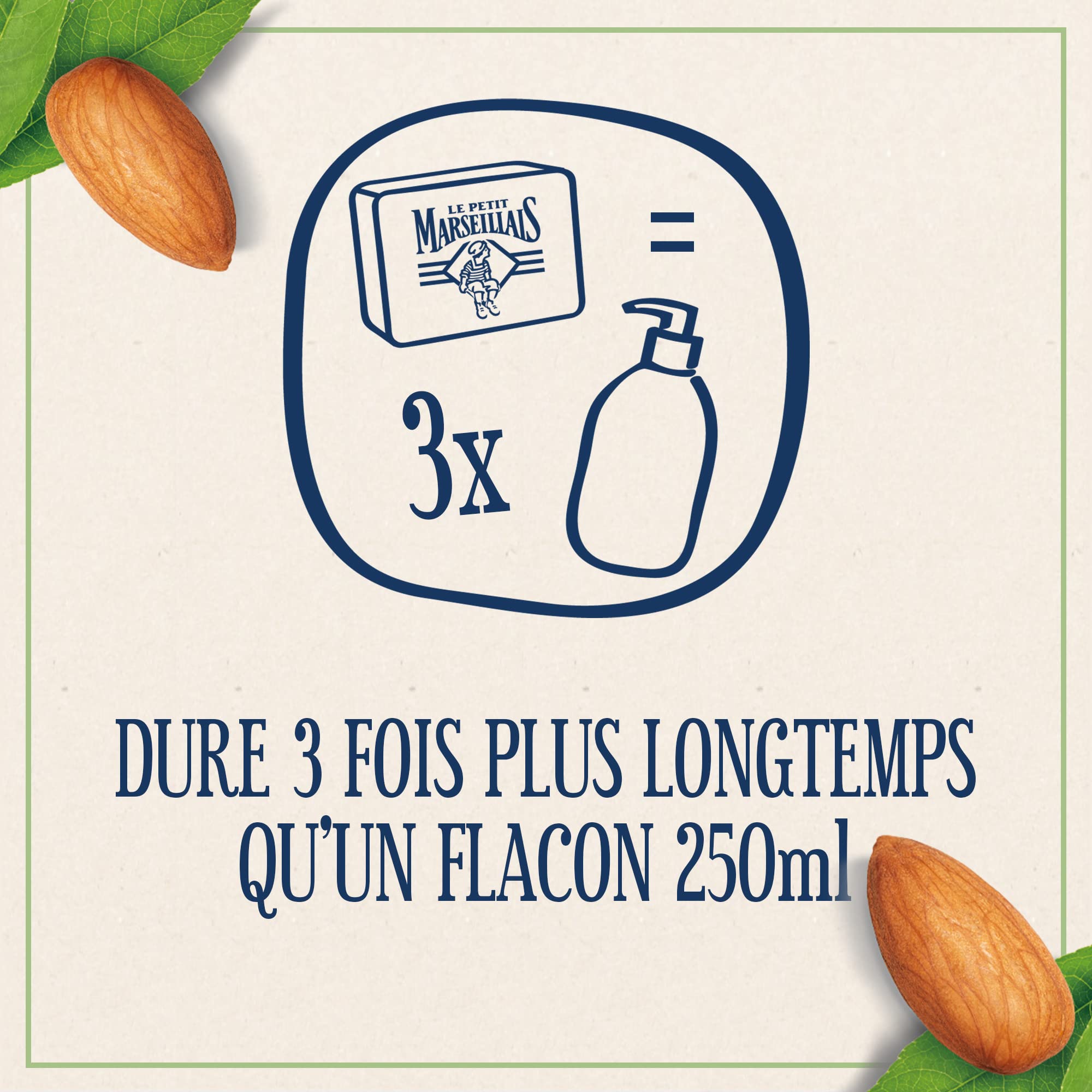 Le Petit Marseillais Mydło Kraft ze słodkimi migdałami 2x100g