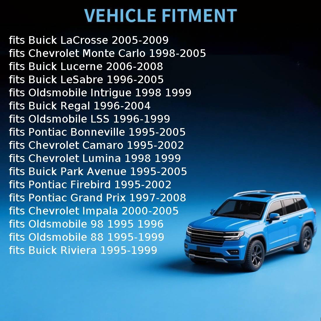 1 Piece HVAC Heater Hose Connector fits Buick Regal,LaCrosse 1996 1997 1998 1999 2000 2001 2002 2003 2004-2009 fits Pontiac Firebird 1995-2002 for Chevrolet Camaro,Impala 1995-2005