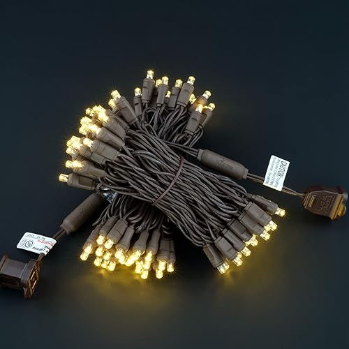 Miniatura 3 de YULETIME UL - Cadena de luces de construcción de una sola pieza, altamente resistente al agua, no desmontable, juego de luces navideñas, 5 mm Blanco