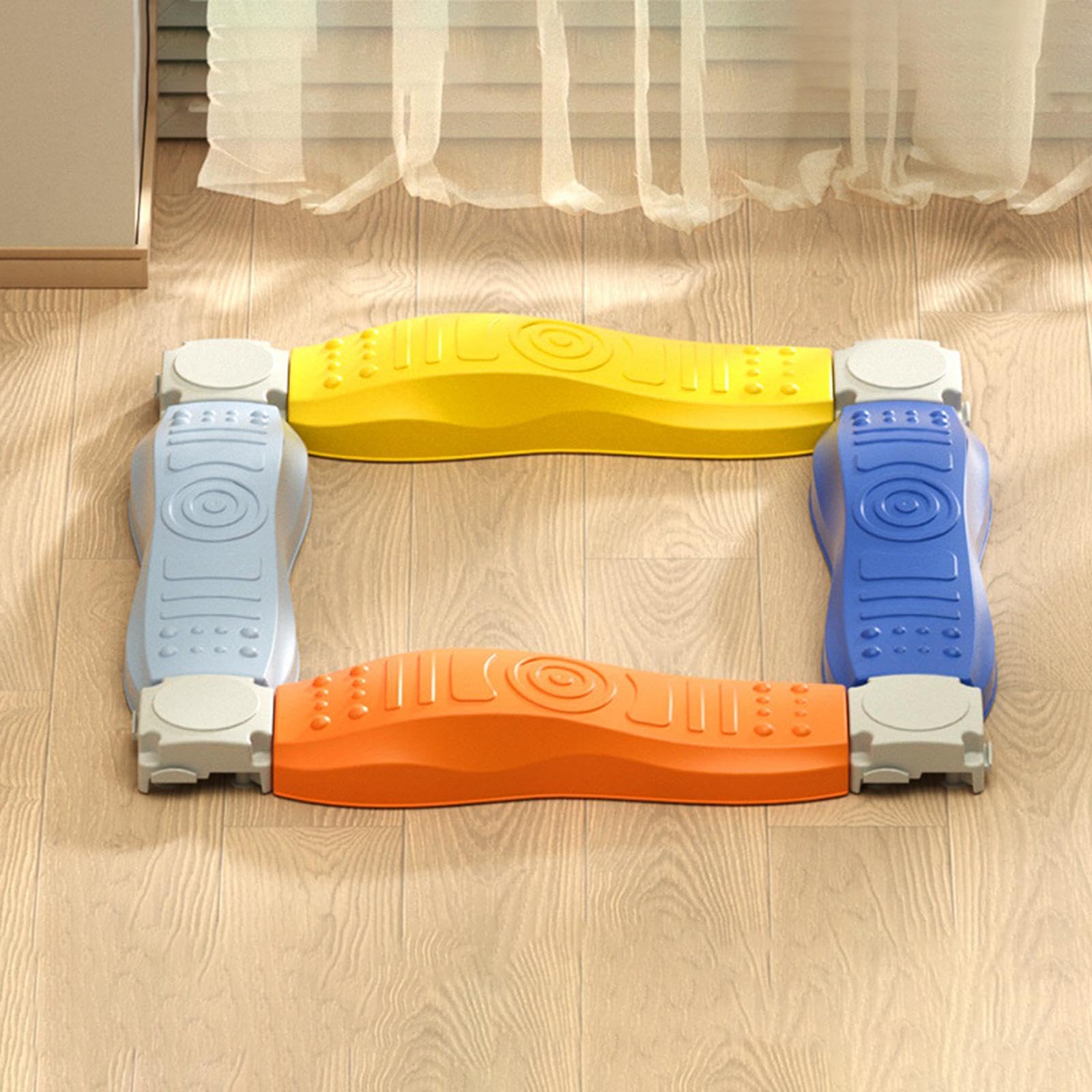 12 Piezas Juguetes de Equilibrio Infantil Circuito de Obstáculos para Niños Haz de Equilibrio Juego de Saltar Piedras Antideslizante Y Resistente, a