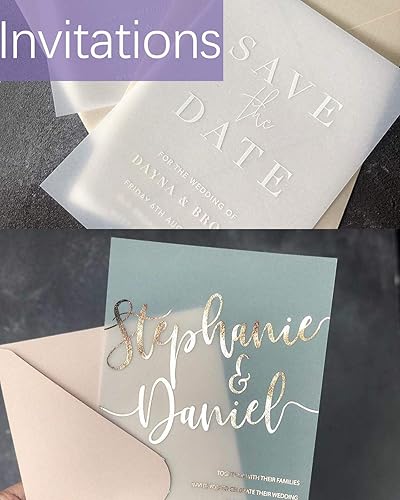 Miniatura 4 de 100 hojas de papel de vitela translúcido, Dowsabel de 68 libras, 8.5 x 11 pulgadas, para superposiciones de tarjetas, invitaciones para el vientre,