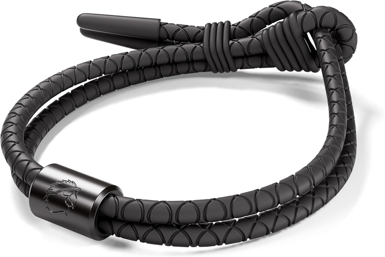Rowdy Parrot FlexTech Adjustable Silicone Rope Bracelet: Waterproof, Sweatproof, Sunproof, Minimalist Surf, Golf Jewelry for Men - One Size Fits All