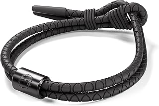FlexTech Adjustable Silicone Rope Bracelet: Waterproof, Sweatproof, Sunproof, Minimalist Surf, Golf Jewelry for Men - One Size Fits All