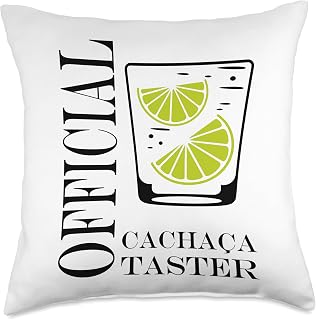 Alcohol Funny Drinking Cachaça Quotes Alcohol Official Taster Funny Drink Cachaça Throw Pillow, 18x18, Multicolor