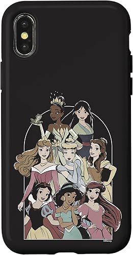 Miniatura 7 de Funda para iPhone 12 Pro Max de Disney Princesas Retratos de fondo negro