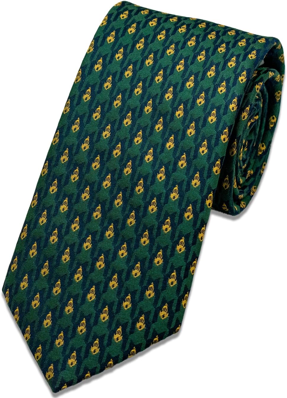 William & Lauren Baylor University Men’s Tie – 100% Silk, Green & Gold Collegiate Neckwear