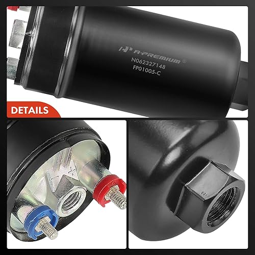 Miniatura 8 de A-Premium Conjunto de bomba de combustible eléctrica externa en línea 380LPH compatible con Toyota Supra 1986-1996, 3.0L, repuesto # 0580254044