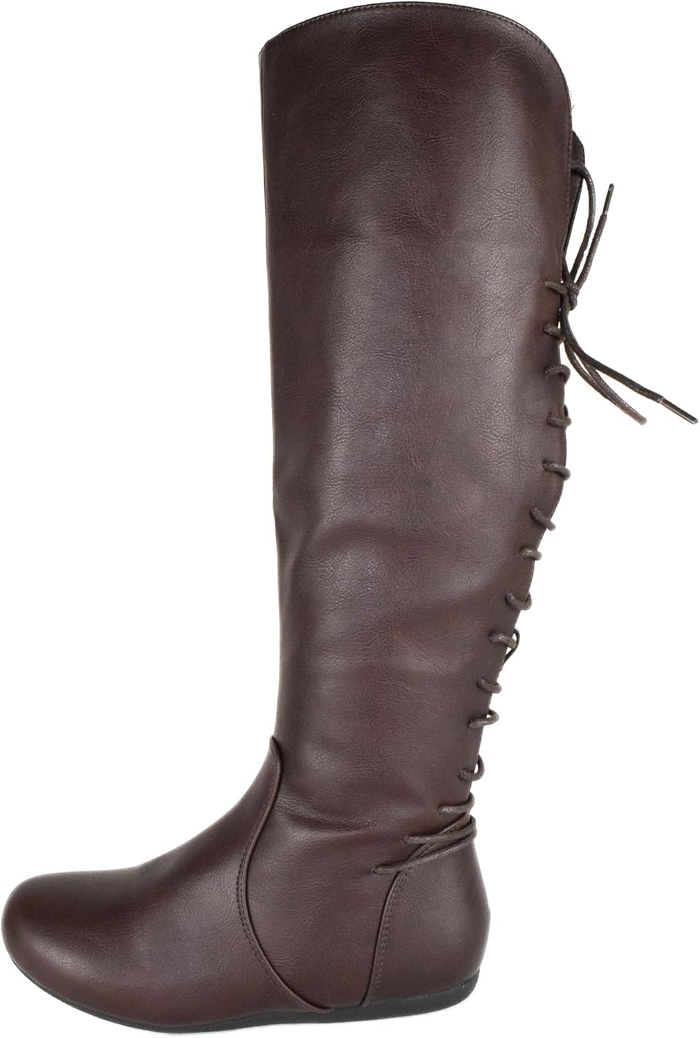 TOP Moda Women Knee High Boots - Back Lace Design