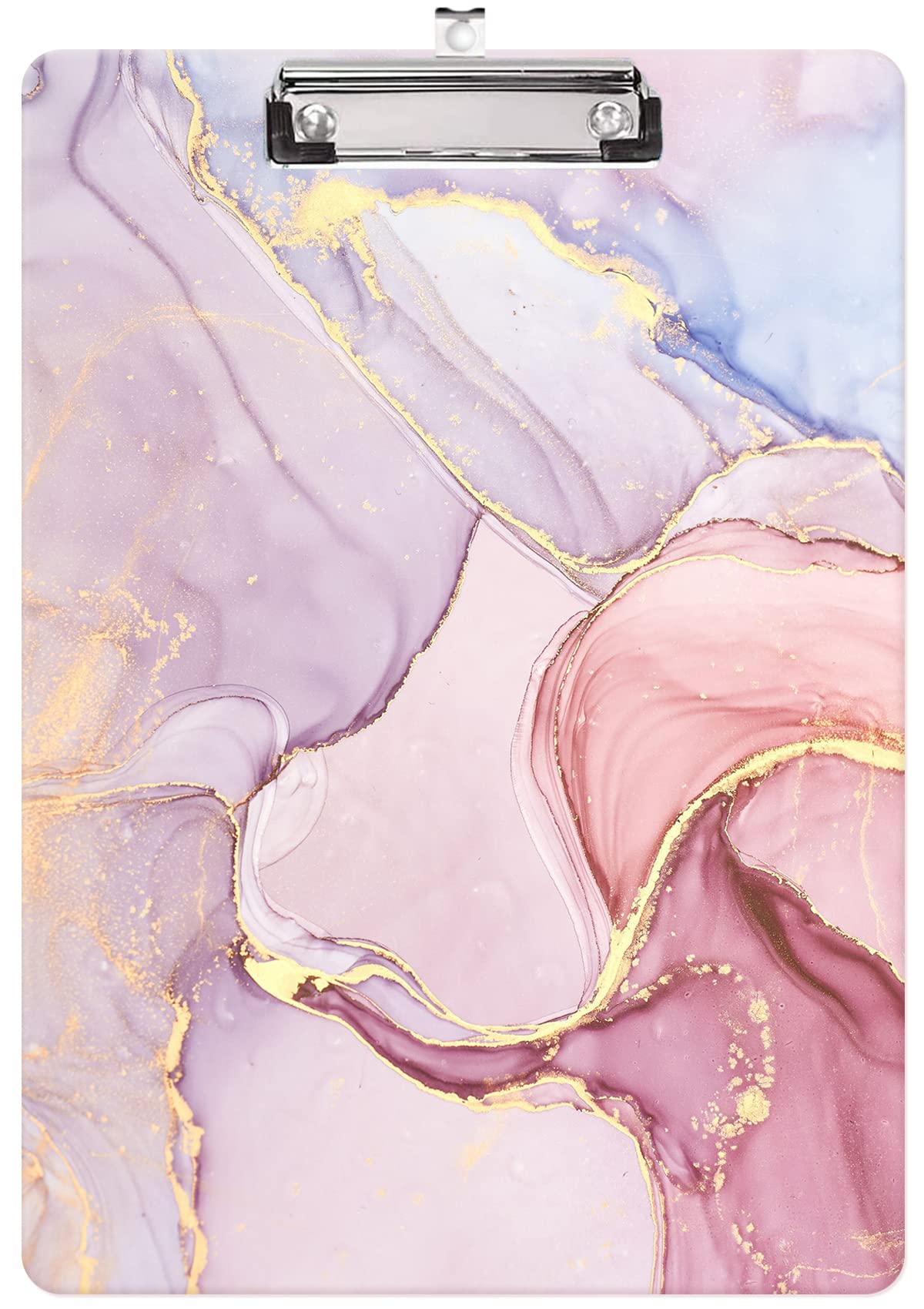 Fashion Clipboard, A4 Letter Size Wooden Decorative Clipboards for Teacher, Nurse, Doctor,Student and Kids, Cute Design for Standard Size 12.2" x 8.9" (C-Pretty Marble)