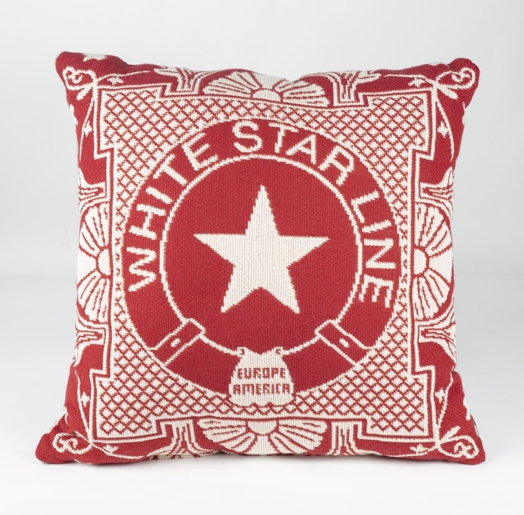 RMS Titanic 3rd Class Passenger Replica Jaquard 20" Pillow