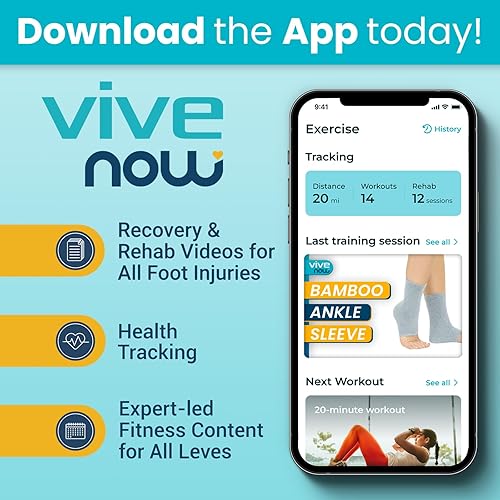 Miniatura 7 de Vive Calcetines de compresión de tobillo para mujeres y hombres (par)  Manga de tobillo con soporte estabilizador elástico para fascitis plantar,