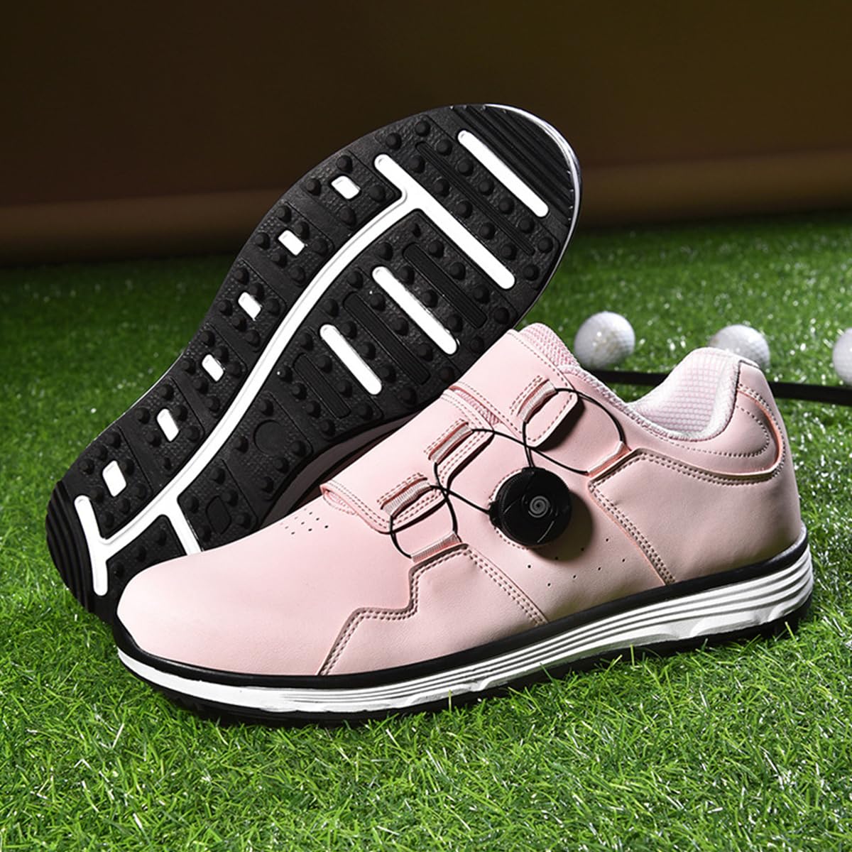 Zapatos de Golf Impermeables para Mujer sin Clavos | Zapatillas de golf profesionales clásicas para exteriores, tallas grandes