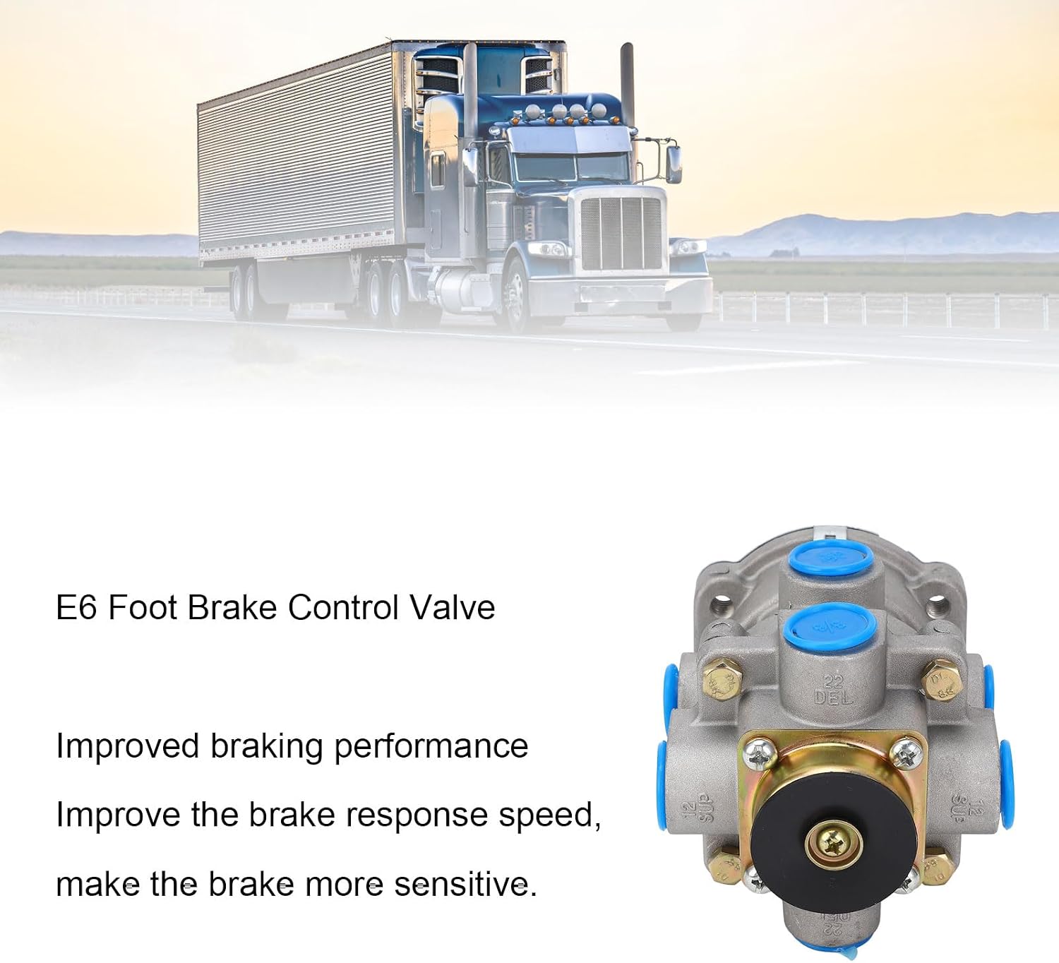E6 Foot Brake Valve Sensitive Brake Control Valve Replacement for Bendix 286171 286171X 286171RX
