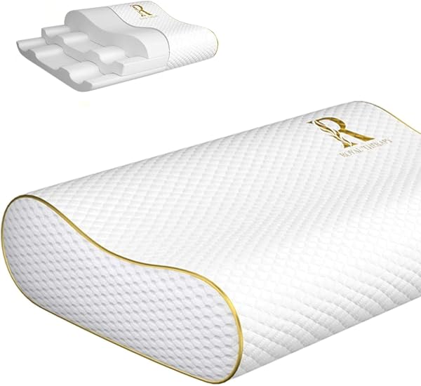 Royal Therapy Memory Foam Pillow, Queen Neck Pain Relief, Contour Cervical…