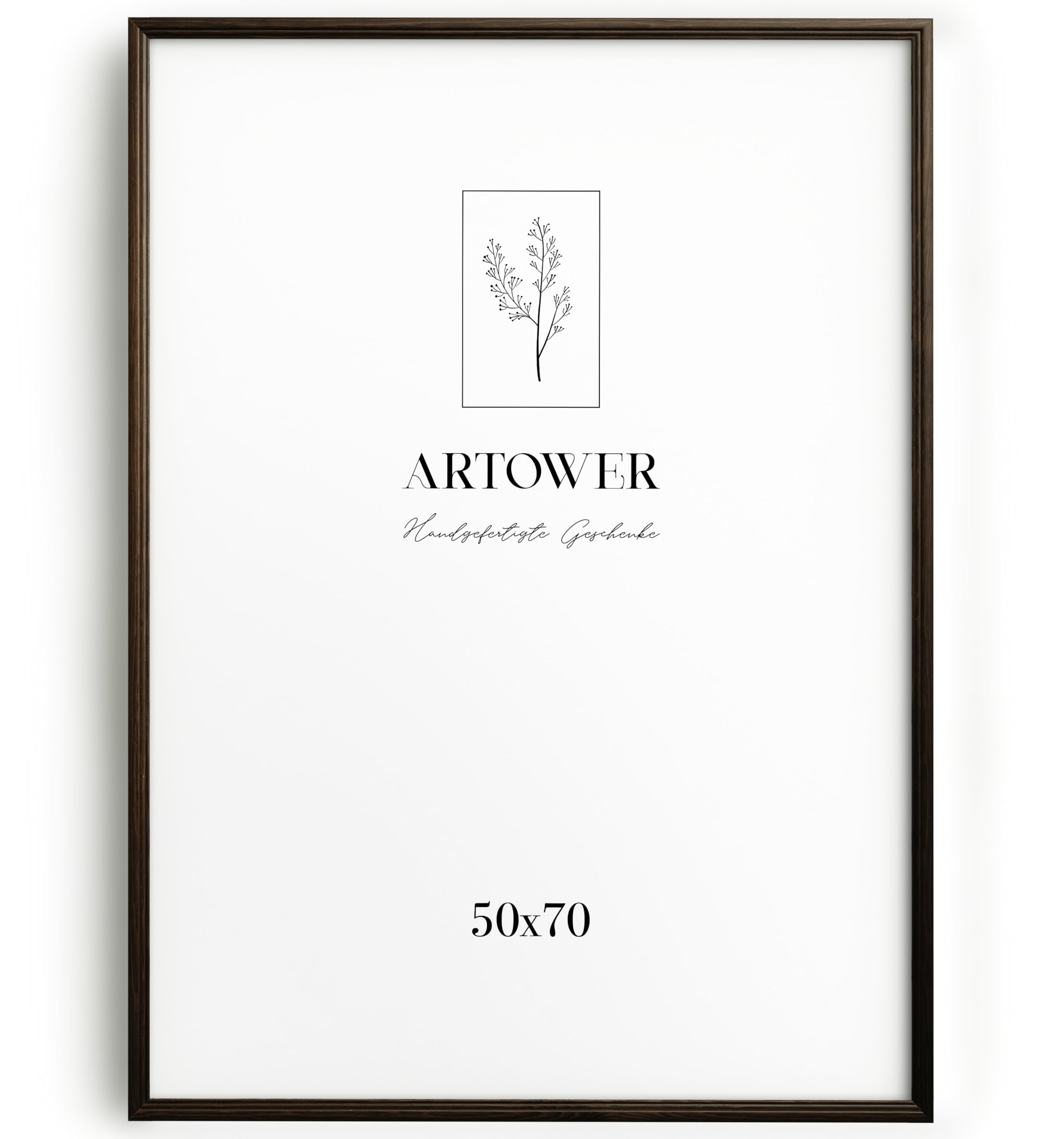 Cadre Décoration pour Dessin Diplôme et Affiche 50 x 70 cm Style Vintage Marron