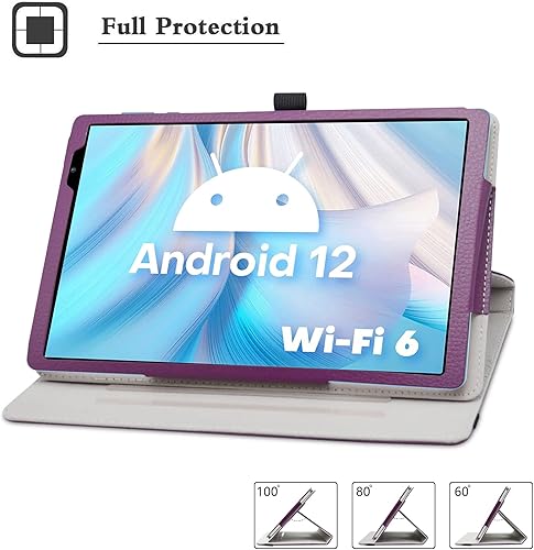 Miniatura 9 de Bige Funda giratoria para Vortex T10M, funda Vortex T10, soporte giratorio de 360 grados con bonito patrón para tabletas TECLAST P26TVortex