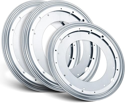 Mumufy 3 piezas Lazy Susan tocadiscos con rodamiento de bolas, base Lazy Susan para mesa giratoria de cocina, bandeja de servicio, estantes