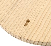 Vista 3 de SINJEUN Paquete de 2 placas redondas de madera de 12 pulgadas, letrero colgante de madera en blanco de 3/4 pulgadas de grosor, tableros de madera