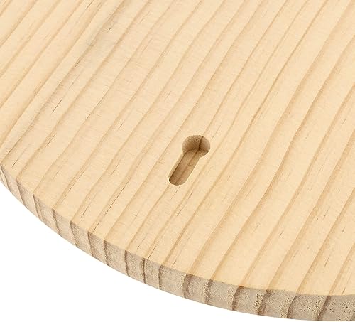 Miniatura 3 de SINJEUN Paquete de 2 placas redondas de madera de 12 pulgadas, letrero colgante de madera en blanco de 34 pulgadas de grosor, tableros de madera sin