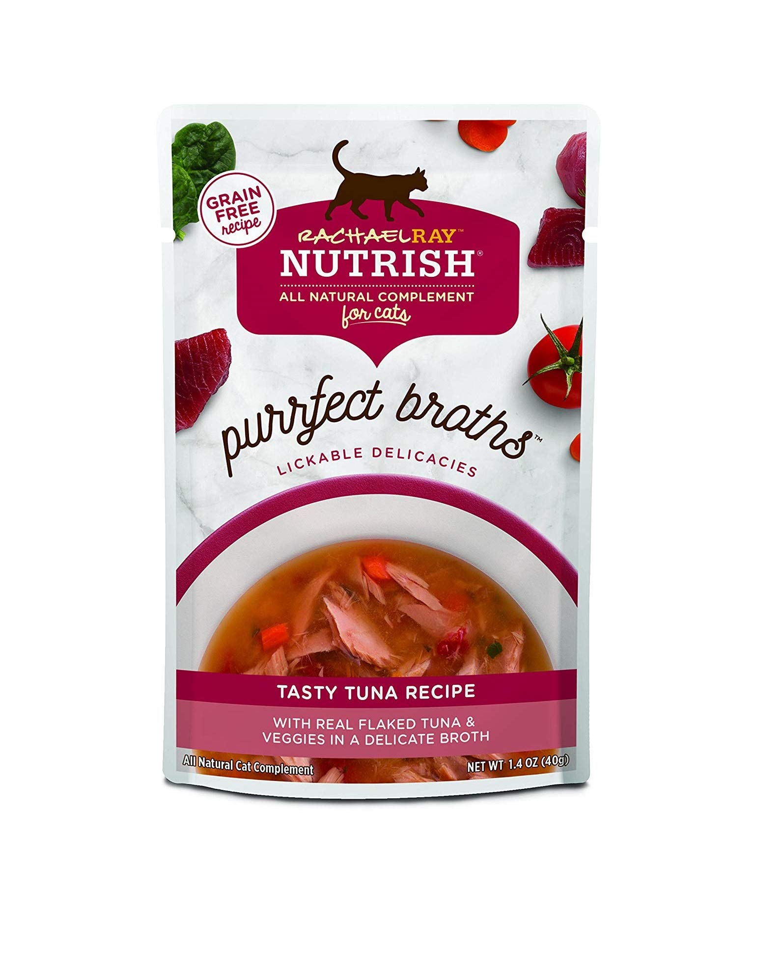Rachael Ray Nutrish Purrfect Broths Wet Cat Food Tasty Tuna Recipe