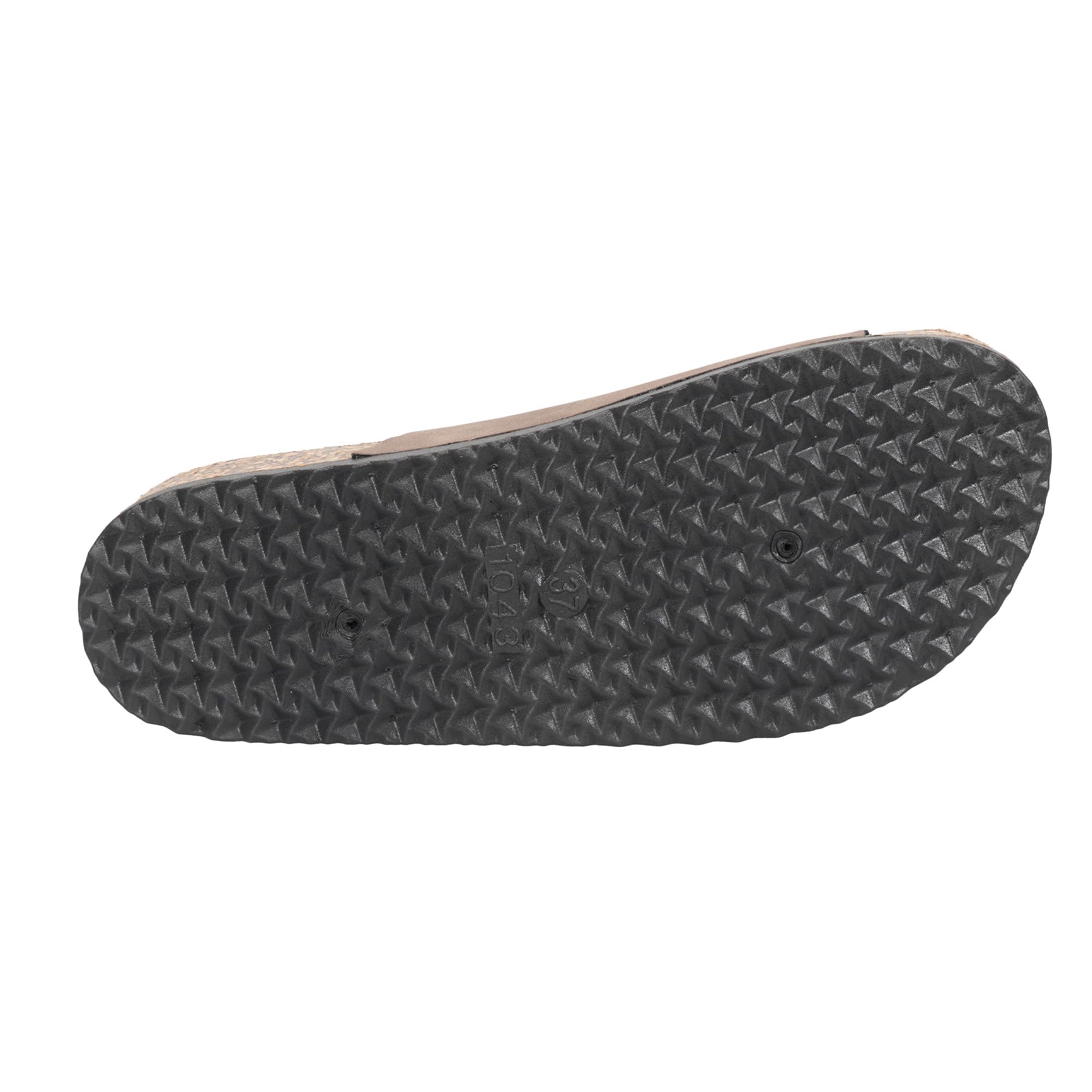 JOMIX Sandalias Mujer Zuecos de Verano Zapatos de Verano Zapatillas Planos con 3 Tiras de Hebillas Ajustables y Plantilla de Ante Sintético
