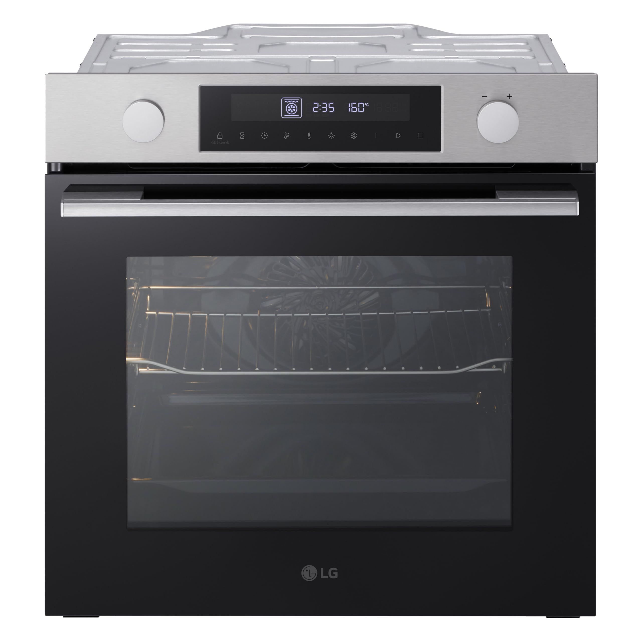 LG WS5D7210S Forno da Incasso Classe A, 72L, 11 Programmi di Cottura, Modalità Friggitrice ad Aria, Grill, Lievitazione, Pizza, Temperatura Massima 250°C, Potenza 3200 W, Wi-Fi