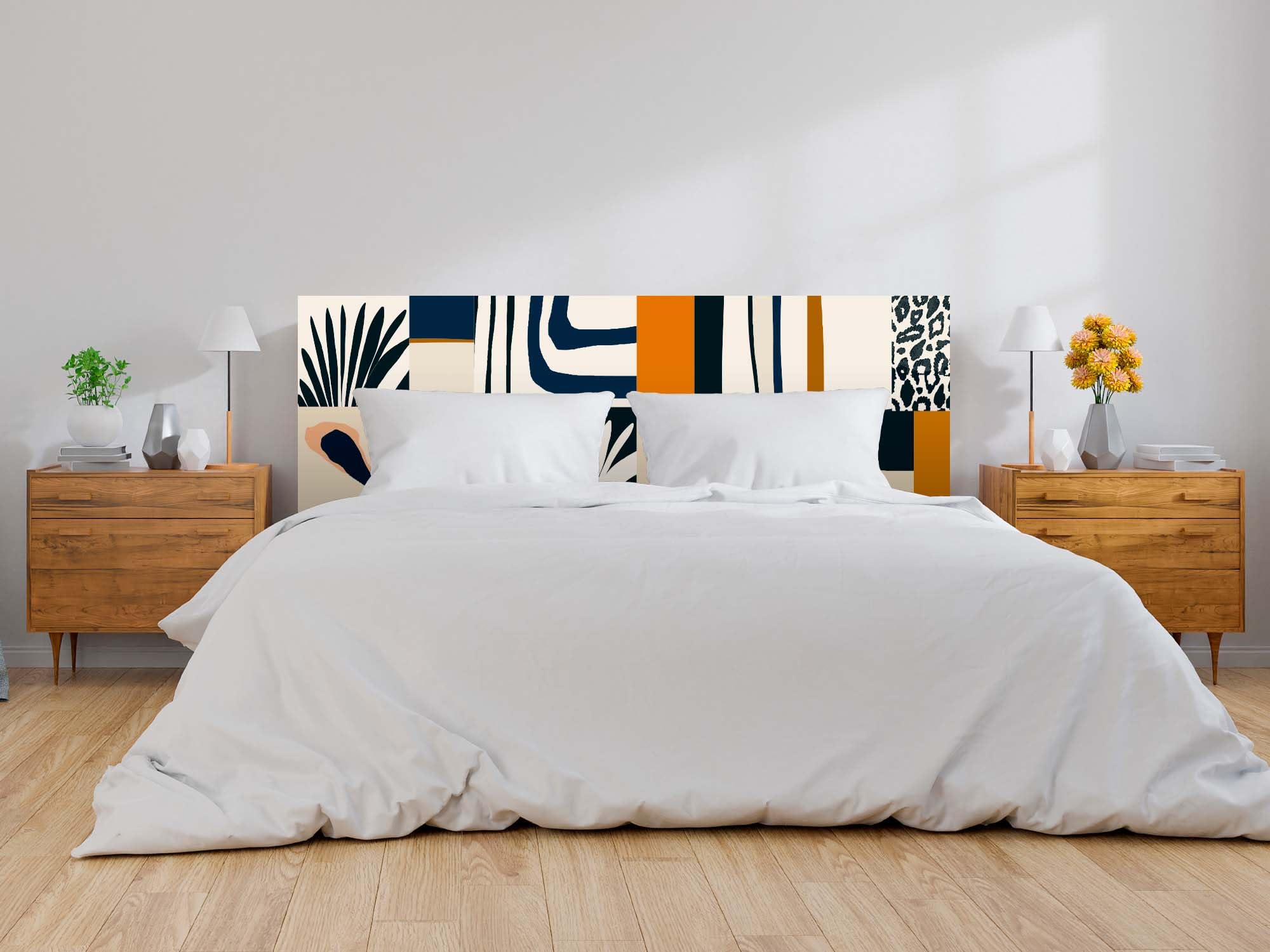 Oedim Cabecero Cama PVC Estampados Diferentes, 135x60cm,Cabecero Ligero, Elegante, Resistente y Económico