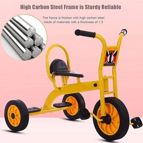 Miniatura 4 de Triciclo para niños preescolares, triciclos para niños, triciclo de pedal de jardín de infantes, bicicleta para niños, marco de triciclo de acero al