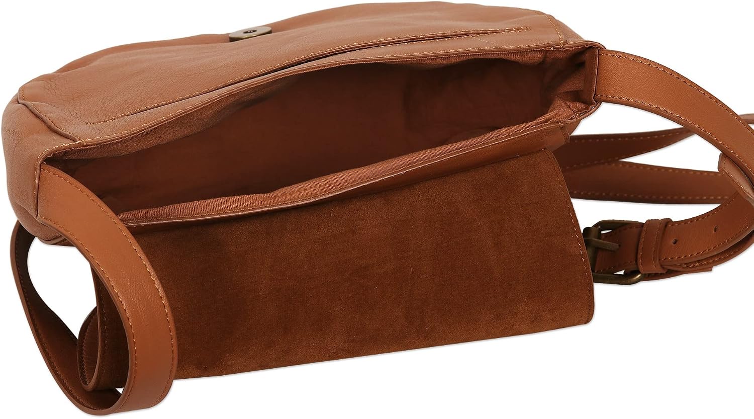 NOVICA Artisan Handmade Leather Sling Bag Crafted Brown Handbags Black Slings India Sing Softly in Brown
