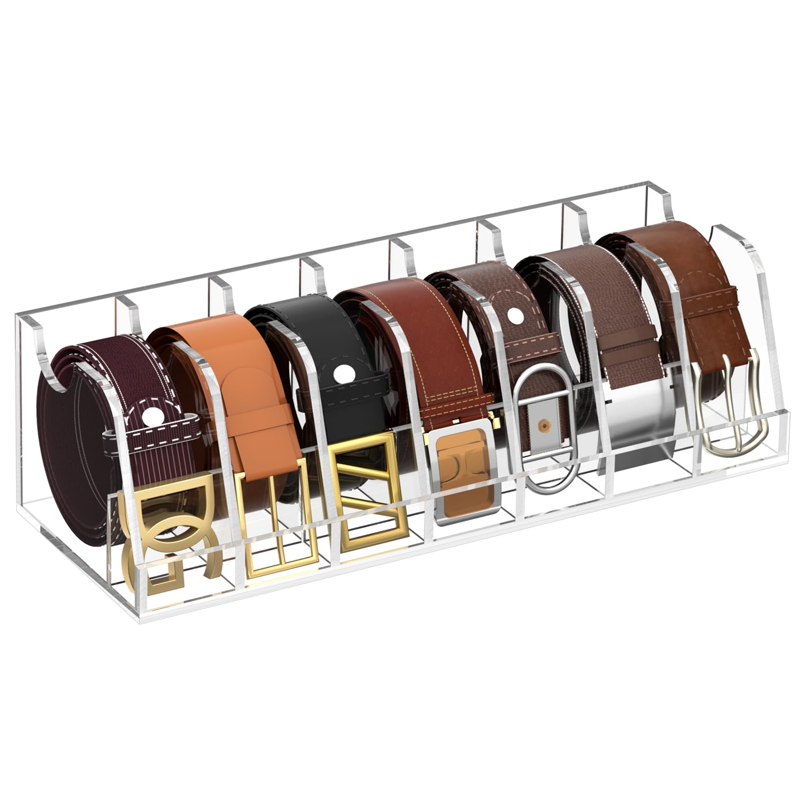 Organiseur de ceinture en acrylique pour en finir avec les tiroirs en désordre