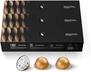 Nespresso Capsules Vertuo, Golden Caramel, Medium Roast Coffee, 30 Count Coffee Pods