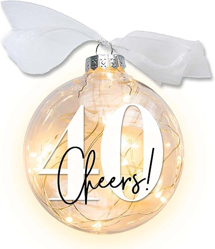 Miniatura 6 de Adorno de Navidad iluminado para cumpleaños número 21, regalo de felicitación a veintiún años para él o ella, cumple 21 años, transparente