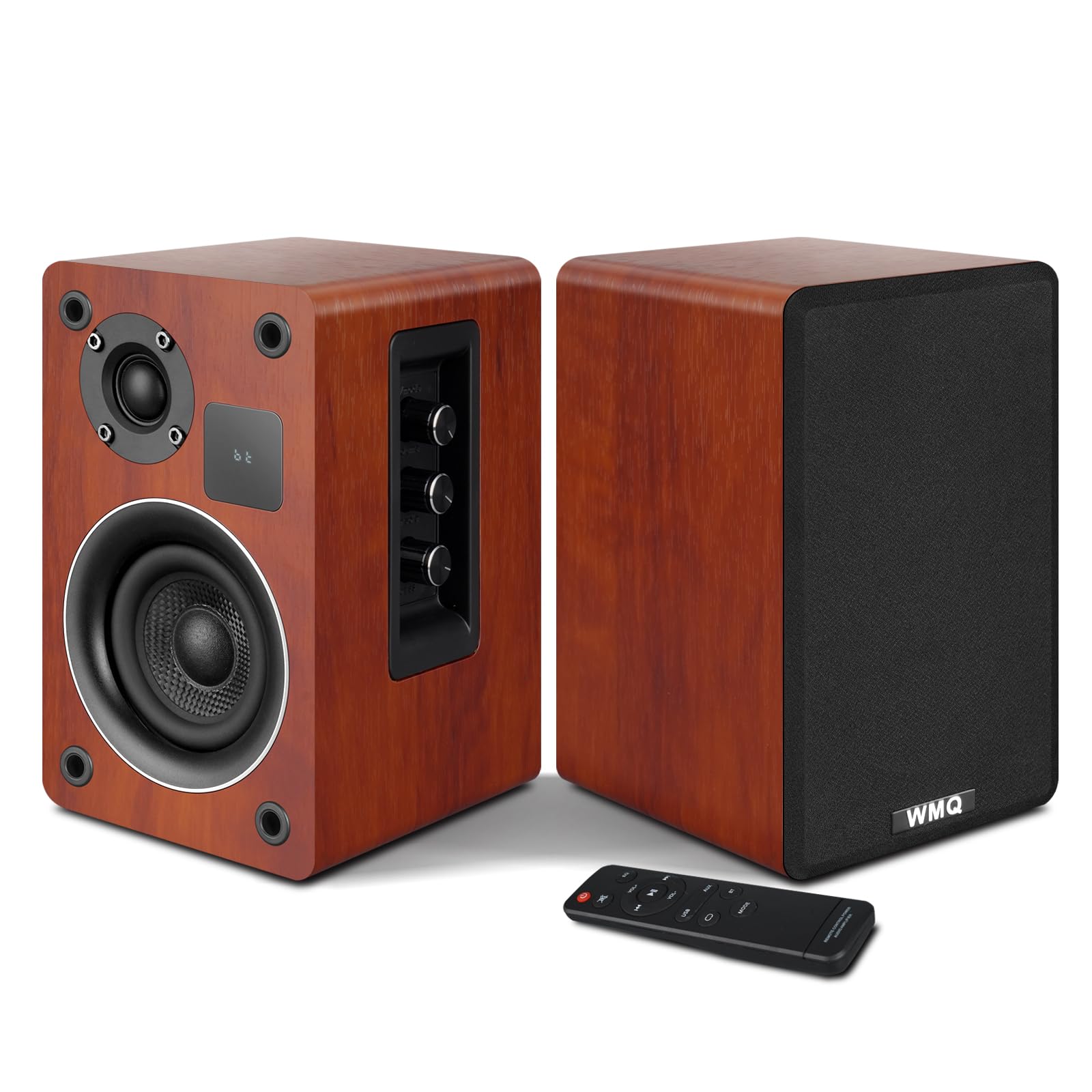 Active Bookshelf Speaker, 3-inch woofer and 1-inch Tweeter (Brown)-image-47