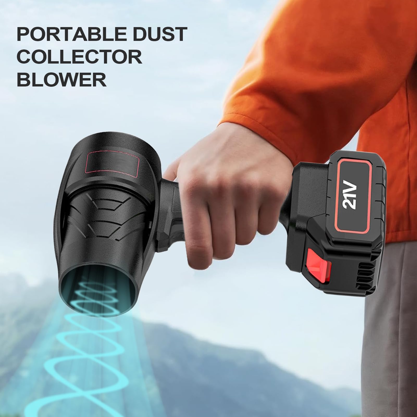 Soffiatore Turbo Ventilatore Elettrico Portatile Turbo Senza Fili A Mano | Soffiatore D'aria Per Auto Per Pulizia Cortile Patio Neve Giardino Paesaggistica Outdoor Autunno Inverno Garage