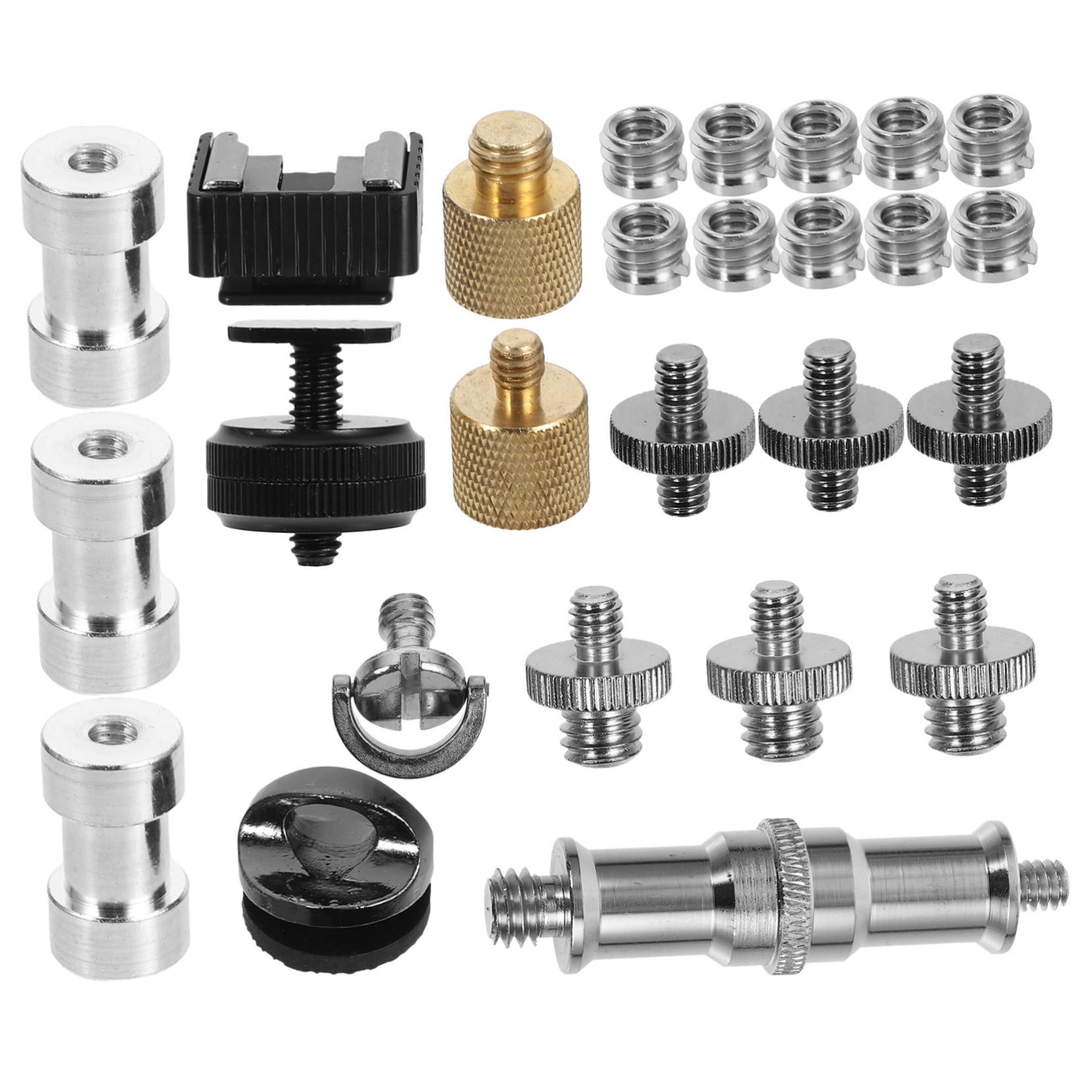 Adaptador de tornillo flexible para cámara con kit de tornillos estables de trípode 8