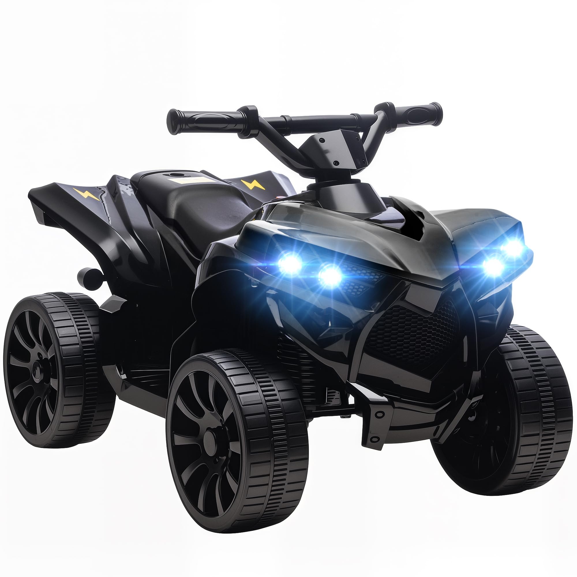 AIYAPLAY Kids ATV Ride On Toy Car 6V - Black - Size 6